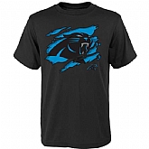 Carolina Panthers Youth Ripped Off WEM T-Shirt - Black,baseball caps,new era cap wholesale,wholesale hats